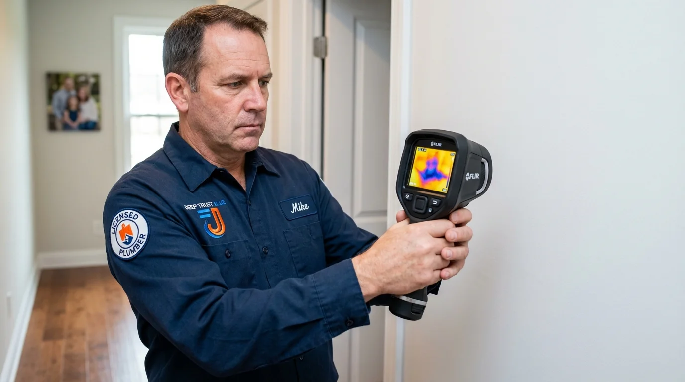 Thermal imaging leak detection by Johns Plumbing LLC in Rosenhayn